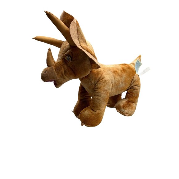 Build a Bear 16" Triceratops Brown Tan Horns Dinosaur Plush Stuffed Animal - Picture 3 of 11